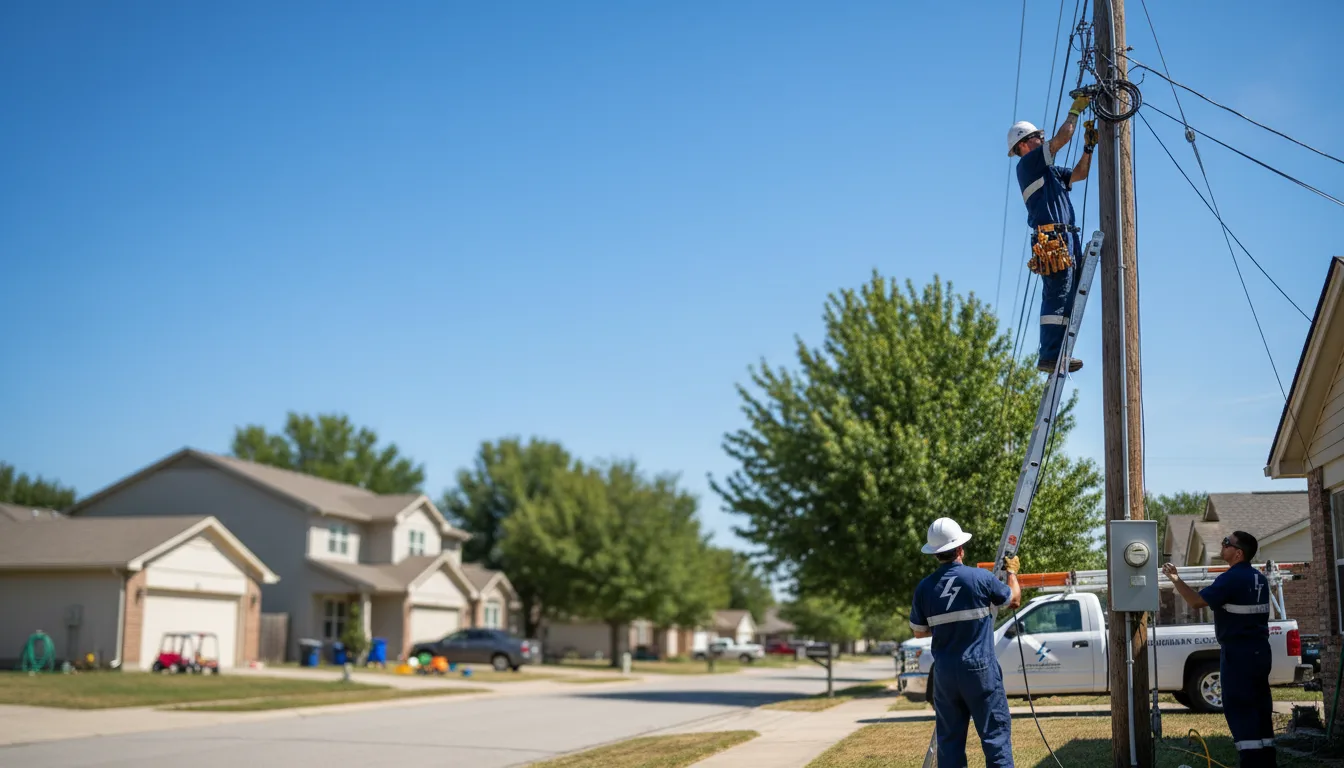 Residential electrician providing installation services in Hollins, AL